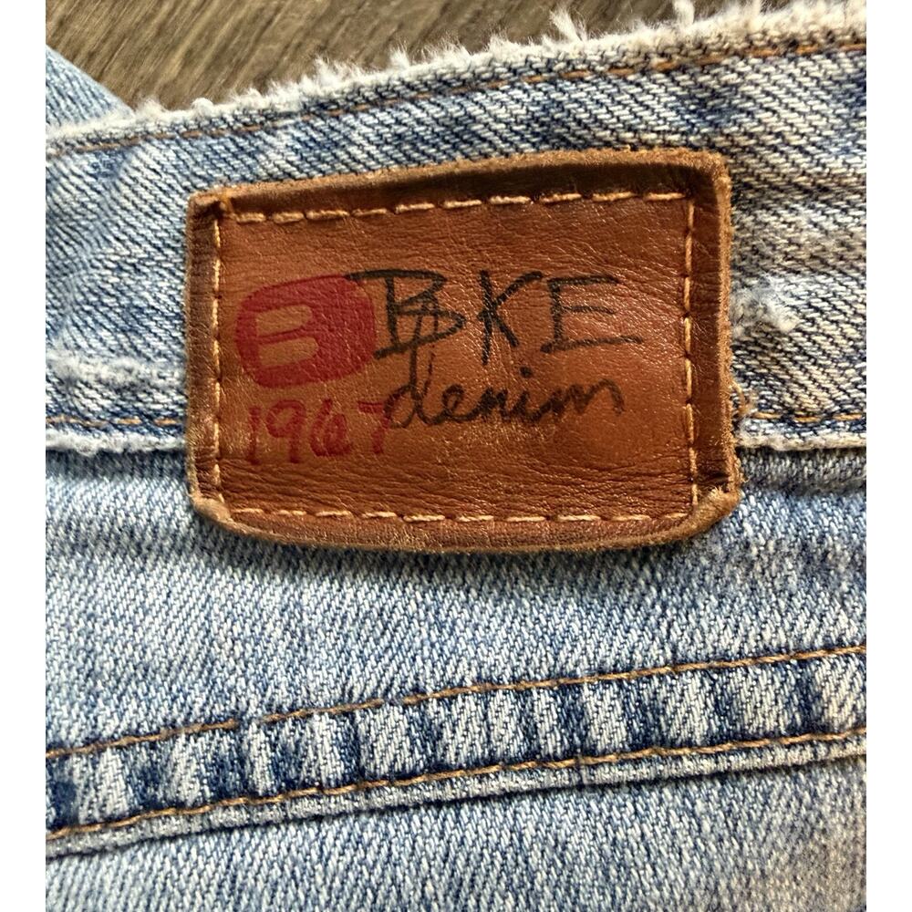 BKE Starlite Stretch Distressed Flare Jeans Sz 30x33.5 Y2K Grunge Paint Splatter - Picture 3 of 14